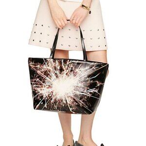 Kate Spade Let Sparks Fly Black Tote Shoulder Bag NEW Purse Firework Y2K Vintage